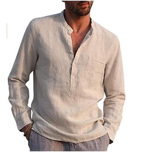 Men's Shirt Solid Color Stand Collar Street Casual Button-Down Long Sleeve Tops Fashion Classic Comfortable Big and Tall Khaki
Men's Shirt Solid Color Stand Collar Street Casual Button-Down Long Sleeve Tops Fashion Classic Comfortable Big and Tall Khaki