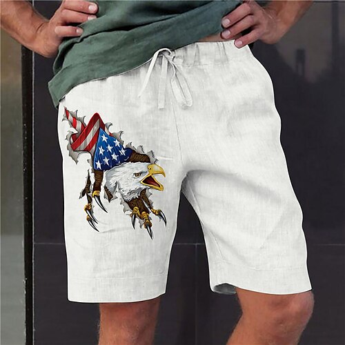 Men's Stylish Designer Straight Shorts Elastic Waist Print Short Pants Sports Outdoor Daily Graphic Prints Eagle Cotton Blend Comfort Breathable Mid Waist White S M L XL XXL
Men's Stylish Designer Straight Shorts Elastic Waist Print Short Pants Sports Outdoor Daily Graphic Prints Eagle Cotton Blend Comfort Breathable Mid Waist White S M L XL XXL