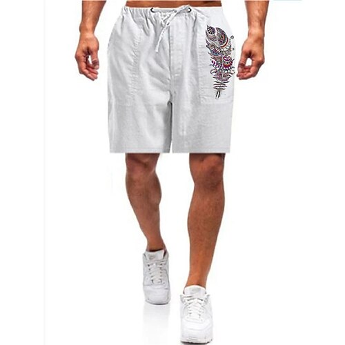 Men's Stylish Casual / Sporty Straight Shorts Elastic Waist Print Short Pants Sports Outdoor Daily Graphic Prints Feather Cotton Blend Comfort Breathable Mid Waist Green Blue White Black Gray S M L
Men's Stylish Casual / Sporty Straight Shorts Elastic Waist Print Short Pants Sports Outdoor Daily Graphic Prints Feather Cotton Blend Comfort Breathable Mid Waist Green Blue White Black Gray S M L