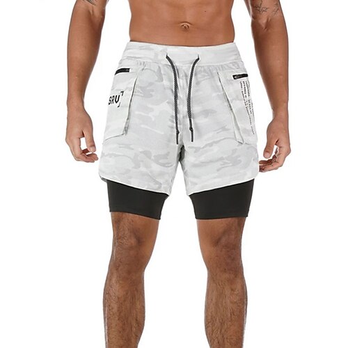 Men's Casual / Sporty Active Shorts 2 in 1 Drawstring Pocket Short Pants Sports Outdoor Casual Micro-elastic Solid Color Breathable Outdoor Mid Waist White Black M L XL XXL 3XL / Summer
Men's Casual / Sporty Active Shorts 2 in 1 Drawstring Pocket Short Pants Sports Outdoor Casual Micro-elastic Solid Color Breathable Outdoor Mid Waist White Black M L XL XXL 3XL / Summer