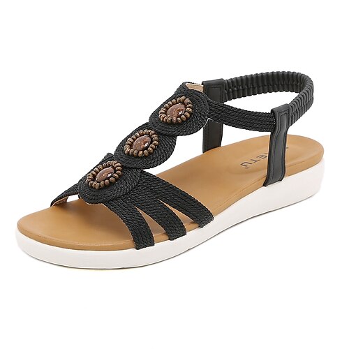 Women's Sandals Flat Sandals Flat Heel Round Toe Open Toe Elegant Casual Daily Office Walking Shoes PU Leather Elastic Band Spring Summer Solid Colored Black Brown
Women's Sandals Flat Sandals Flat Heel Round Toe Open Toe Elegant Casual Daily Office Walking Shoes PU Leather Elastic Band Spring Summer Solid Colored Black Brown