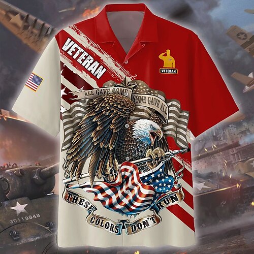 Men's Shirt Eagle Turndown Street Casual 3D Button-Down Tops Casual Fashion Breathable Comfortable Red / White
Men's Shirt Eagle Turndown Street Casual 3D Button-Down Tops Casual Fashion Breathable Comfortable Red / White