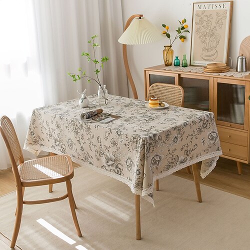 Farmhouse Style Tablecloth Cotton Linen Rectangle Table Cloths for Kitchen Dining, Party, Holiday, Christmas, Buffet
Farmhouse Style Tablecloth Cotton Linen Rectangle Table Cloths for Kitchen Dining, Party, Holiday, Christmas, Buffet