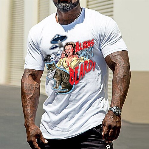 Men's T shirt Hot Stamping Cartoon Graphic Crew Neck Casual Daily Print Short Sleeve Tops Fashion Vintage Designer Big and Tall White Black Blue
Men's T shirt Hot Stamping Cartoon Graphic Crew Neck Casual Daily Print Short Sleeve Tops Fashion Vintage Designer Big and Tall White Black Blue