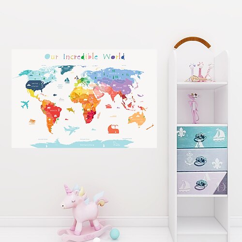 85124cm Cartoon World Map Wall Stickers Home Children's Room Environmental Protection Decoration Stickers
85124cm Cartoon World Map Wall Stickers Home Children's Room Environmental Protection Decoration Stickers