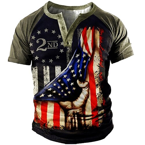 Men's Henley Shirt Tee T shirt Tee 3D Print Graphic Color Block National Flag Plus Size Henley Daily Sports Patchwork Button-Down Short Sleeve Tops Basic Casual Classic Designer Black
Men's Henley Shirt Tee T shirt Tee 3D Print Graphic Color Block National Flag Plus Size Henley Daily Sports Patchwork Button-Down Short Sleeve Tops Basic Casual Classic Designer Black
