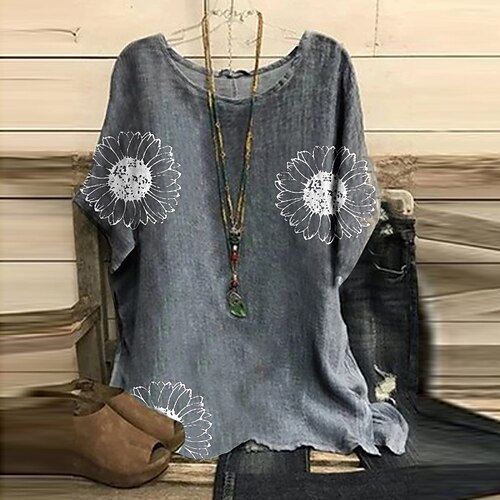 Mulheres Camisa Social Blusa camponesa Cinzento Flor Patchwork Imprimir Manga Curta Diário Vintage Havaiana Decote Redondo Padrão S
Mulheres Camisa Social Blusa camponesa Cinzento Flor Patchwork Imprimir Manga Curta Diário Vintage Havaiana Decote Redondo Padrão S