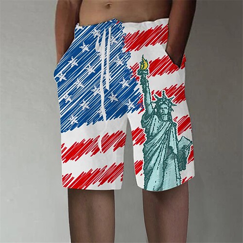 Men's Stylish Designer Straight Shorts 3D Print Elastic Waist Short Pants Sports Outdoor Daily Graphic Prints Statue Cotton Blend Comfort Breathable Mid Waist Blue Red M L XL XXL 3XL / Summer / Beach 
Men's Stylish Designer Straight Shorts 3D Print Elastic Waist Short Pants Sports Outdoor Daily Graphic Prints Statue Cotton Blend Comfort Breathable Mid Waist Blue Red M L XL XXL 3XL / Summer / Beach