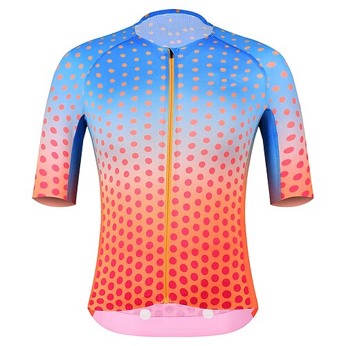 21Grams Women's Cycling Jersey Short Sleeve Bike Top with 3 Rear Pockets Mountain Bike MTB Road Bike Cycling Breathable Quick Dry Moisture Wicking Reflective Strips Blue Orange Gradient Dot Polyester
21Grams Women's Cycling Jersey Short Sleeve Bike Top with 3 Rear Pockets Mountain Bike MTB Road Bike Cycling Breathable Quick Dry Moisture Wicking Reflective Strips Blue Orange Gradient Dot Polyester