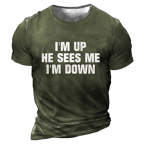 Men's Unisex T shirt Tee 3D Print Graphic Prints Letter Crew Neck Street Daily Print Short Sleeve Tops Casual Designer Big and Tall Sports Black Army Green Dark Gray
Men's Unisex T shirt Tee 3D Print Graphic Prints Letter Crew Neck Street Daily Print Short Sleeve Tops Casual Designer Big and Tall Sports Black Army Green Dark Gray