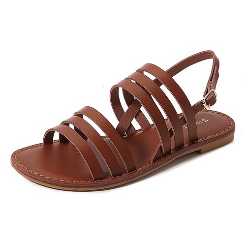 Women's Sandals Flat Sandals Buckle Flat Heel Round Toe Open Toe Elegant Casual Daily Office Walking Shoes PU Leather Buckle Spring Summer Solid Colored Gray Royal Blue Brown
Women's Sandals Flat Sandals Buckle Flat Heel Round Toe Open Toe Elegant Casual Daily Office Walking Shoes PU Leather Buckle Spring Summer Solid Colored Gray Royal Blue Brown
