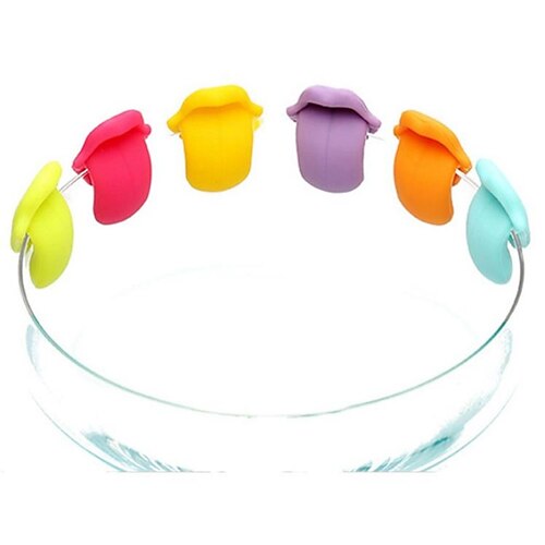 Creative Tongue Marker Personalized Silicone Wine Glass Glass Clip Cup Note Tongue Wine Glass Recognizer 6 Pack
Creative Tongue Marker Personalized Silicone Wine Glass Glass Clip Cup Note Tongue Wine Glass Recognizer 6 Pack