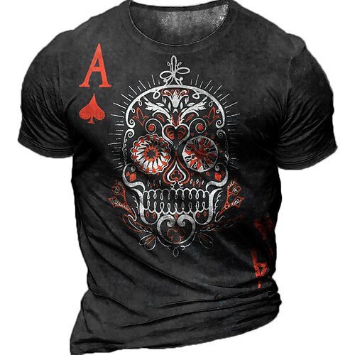 Men's Unisex T shirt Tee 3D Print Graphic Prints Poker Crew Neck Street Daily Print Short Sleeve Tops Casual Designer Big and Tall Sports Black Army Green Navy Blue
Men's Unisex T shirt Tee 3D Print Graphic Prints Poker Crew Neck Street Daily Print Short Sleeve Tops Casual Designer Big and Tall Sports Black Army Green Navy Blue