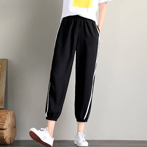 Women's Sweatpants Joggers Black Mid Waist Casual / Sporty Athleisure Leisure Sports Weekend Side Pockets Micro-elastic Ankle-Length Comfort Plain S M L XL XXL
Women's Sweatpants Joggers Black Mid Waist Casual / Sporty Athleisure Leisure Sports Weekend Side Pockets Micro-elastic Ankle-Length Comfort Plain S M L XL XXL