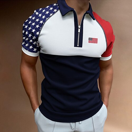 Men's Collar Polo Shirt Golf Shirt Color Block Turndown Navy Blue Street Casual Short Sleeve Zipper Clothing Apparel Fashion Casual Comfortable
Men's Collar Polo Shirt Golf Shirt Color Block Turndown Navy Blue Street Casual Short Sleeve Zipper Clothing Apparel Fashion Casual Comfortable