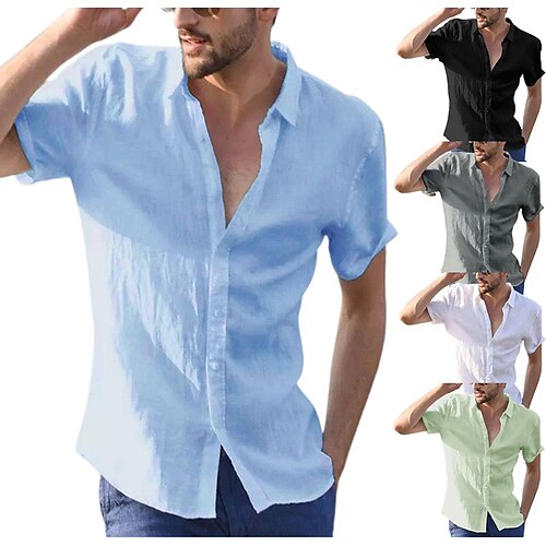 Men's Hiking Shirt / Button Down Shirts Henley Shirt Short Sleeve Tee Tshirt Top Outdoor Breathable Quick Dry Lightweight Sweat wicking Summer Cotton And Linen Green Blue White Hunting Fishing
Men's Hiking Shirt / Button Down Shirts Henley Shirt Short Sleeve Tee Tshirt Top Outdoor Breathable Quick Dry Lightweight Sweat wicking Summer Cotton And Linen Green Blue White Hunting Fishing