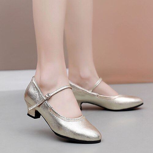 Women's Modern Shoes Ballroom Shoes Stage Performance Practice Simple Style Solid Color Flared Heel Silver Gold
Women's Modern Shoes Ballroom Shoes Stage Performance Practice Simple Style Solid Color Flared Heel Silver Gold