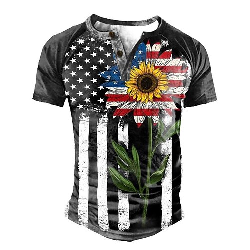 Men's Henley Shirt Tee T shirt Tee 3D Print Graphic Sunflower National Flag Plus Size Henley Daily Sports Patchwork Button-Down Short Sleeve Tops Basic Casual Classic Designer Black
Men's Henley Shirt Tee T shirt Tee 3D Print Graphic Sunflower National Flag Plus Size Henley Daily Sports Patchwork Button-Down Short Sleeve Tops Basic Casual Classic Designer Black