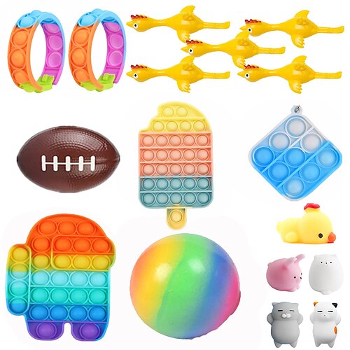 Finger Toy Squishies Squeeze Toy / Sensory Toy Sensory Fidget Toy Stress Reliever 17 pcs Portable Gift Cute Stress and Anxiety Relief Flexible Durable Non-toxic Slow Rising Mochi For Adults' Men Boys
Finger Toy Squishies Squeeze Toy / Sensory Toy Sensory Fidget Toy Stress Reliever 17 pcs Portable Gift Cute Stress and Anxiety Relief Flexible Durable Non-toxic Slow Rising Mochi For Adults' Men Boys