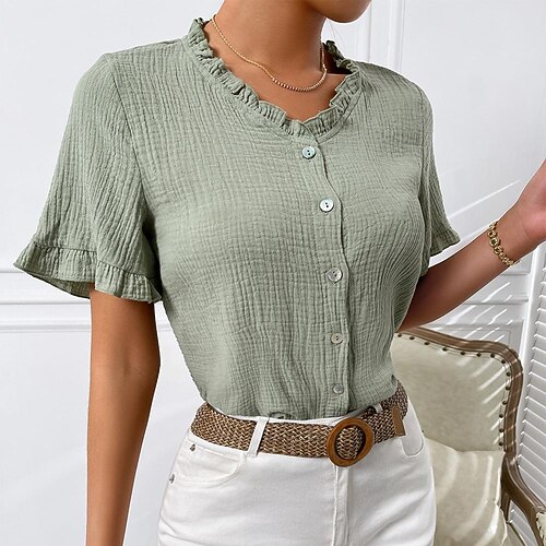 independent research and development and design of the us station amazon cotton and linen shirt women's 2022 summer short-sleeved tops fungus edge women's clothing
independent research and development and design of the us station amazon cotton and linen shirt women's 2022 summer short-sleeved tops fungus edge women's clothing