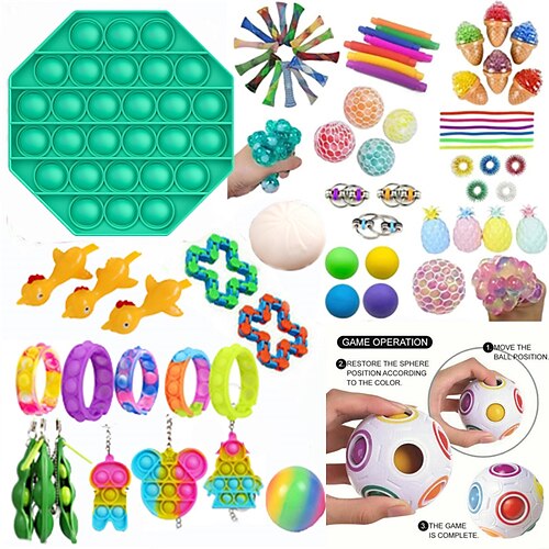 Finger Toy Squeeze Toy / Sensory Toy Sensory Fidget Toy Stress Reliever 80 pcs Portable Cute Stress and Anxiety Relief Comfortable Touch For Adults' Men Boys and Girls Home Christmas Gifts Party Work
Finger Toy Squeeze Toy / Sensory Toy Sensory Fidget Toy Stress Reliever 80 pcs Portable Cute Stress and Anxiety Relief Comfortable Touch For Adults' Men Boys and Girls Home Christmas Gifts Party Work