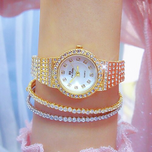 Quartz Watch for Women Analog Quartz Stylish Glitter Luxury Fashion With Jewelry Stainless Steel Stainless Steel Creative / One Year
Quartz Watch for Women Analog Quartz Stylish Glitter Luxury Fashion With Jewelry Stainless Steel Stainless Steel Creative / One Year