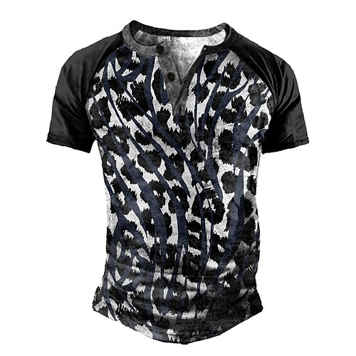 Men's Henley Shirt Tee T shirt Tee 3D Print Graphic Color Block Cheetah Print Plus Size Henley Daily Sports Patchwork Button-Down Short Sleeve Tops Basic Casual Classic Designer Black
Men's Henley Shirt Tee T shirt Tee 3D Print Graphic Color Block Cheetah Print Plus Size Henley Daily Sports Patchwork Button-Down Short Sleeve Tops Basic Casual Classic Designer Black