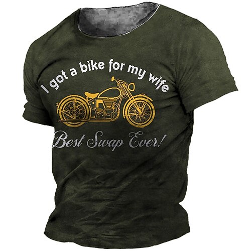 Men's Unisex T shirt Tee 3D Print Graphic Prints Motorcycle Crew Neck Street Daily Print Short Sleeve Tops Casual Designer Big and Tall Sports Black Army Green Dark Gray
Men's Unisex T shirt Tee 3D Print Graphic Prints Motorcycle Crew Neck Street Daily Print Short Sleeve Tops Casual Designer Big and Tall Sports Black Army Green Dark Gray