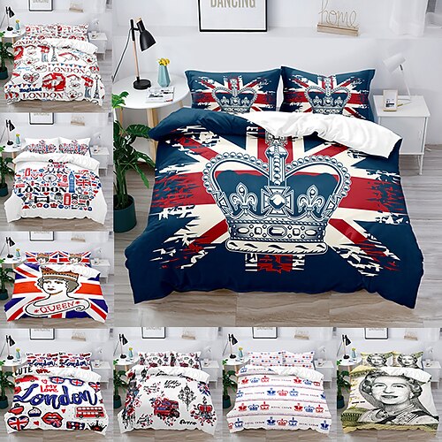Duvet Cover Set British element London Queen Crown Boy Gife For Kid Gife 2/3 Piece Bedding Set with 1 or 2 Pillowcase(Single Twin only 1pcs)
Duvet Cover Set British element London Queen Crown Boy Gife For Kid Gife 2/3 Piece Bedding Set with 1 or 2 Pillowcase(Single Twin only 1pcs)