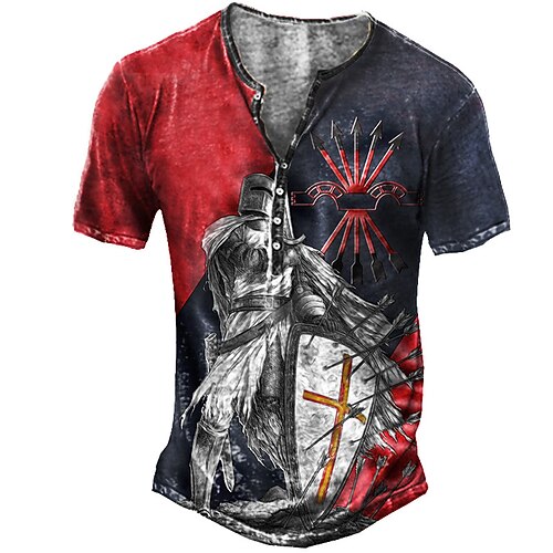 Men's Henley Shirt Tee T shirt Tee 3D Print Graphic Color Block Soldier Plus Size Henley Daily Sports Button-Down Print Short Sleeve Tops Basic Casual Designer Big and Tall Red
Men's Henley Shirt Tee T shirt Tee 3D Print Graphic Color Block Soldier Plus Size Henley Daily Sports Button-Down Print Short Sleeve Tops Basic Casual Designer Big and Tall Red