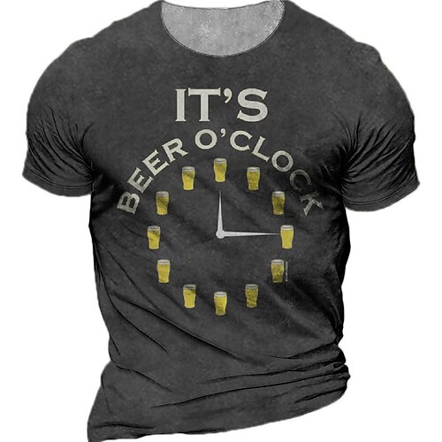 Men's Unisex T shirt Tee 3D Print Graphic Prints Beer Letter Crew Neck Street Daily Print Short Sleeve Tops Casual Vintage Designer Big and Tall Army Green Dark Gray 
Men's Unisex T shirt Tee 3D Print Graphic Prints Beer Letter Crew Neck Street Daily Print Short Sleeve Tops Casual Vintage Designer Big and Tall Army Green Dark Gray