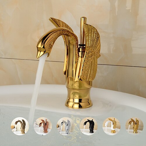 Bathroom Sink Faucet,Swan Shape Classic Antique Brass Single Handle One Hole Bath Taps
Bathroom Sink Faucet,Swan Shape Classic Antique Brass Single Handle One Hole Bath Taps