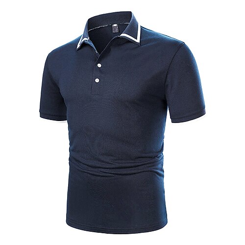 Men's Collar Polo Shirt Golf Shirt Solid Color Turndown Blue Casual Daily Short Sleeve Button-Down Clothing Apparel Sports Fashion Casual Comfortable / Summer / Spring / Summer
Men's Collar Polo Shirt Golf Shirt Solid Color Turndown Blue Casual Daily Short Sleeve Button-Down Clothing Apparel Sports Fashion Casual Comfortable / Summer / Spring / Summer