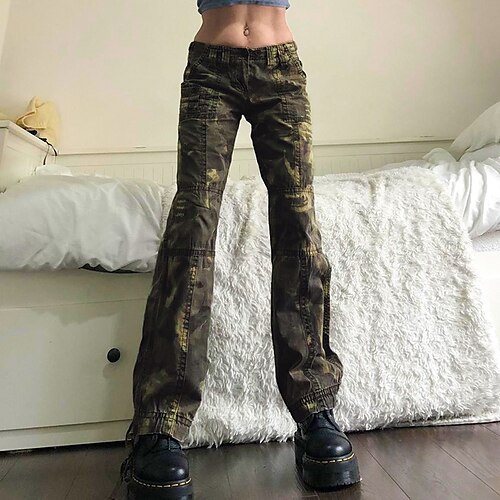 Women's Cargo Pants Pants Trousers Cotton Blend Green Mid Waist Fashion Casual Weekend Side Pockets Print Micro-elastic Full Length Comfort Camouflage S M L
Women's Cargo Pants Pants Trousers Cotton Blend Green Mid Waist Fashion Casual Weekend Side Pockets Print Micro-elastic Full Length Comfort Camouflage S M L