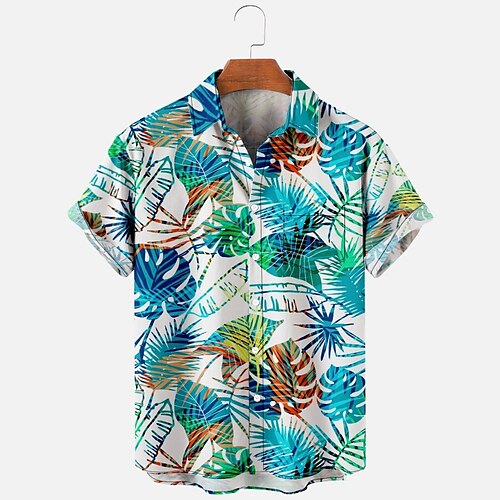 Women's Casual Holiday Weekend Floral Blouse Shirt Leopard Leaves Short Sleeve Button Print Shirt Collar Casual Hawaiian Beach Tops Green Blue Yellow S / 3D Print
Women's Casual Holiday Weekend Floral Blouse Shirt Leopard Leaves Short Sleeve Button Print Shirt Collar Casual Hawaiian Beach Tops Green Blue Yellow S / 3D Print