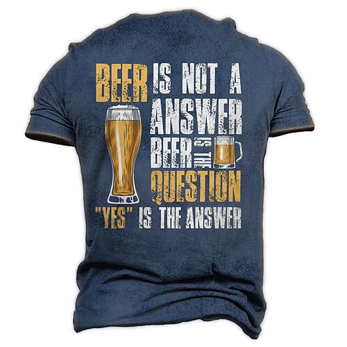 Men's Unisex T shirt 3D Print Graphic Prints Beer Letter Crew Neck Street Daily Print Short Sleeve Tops Casual Designer Big and Tall Sports Blue
Men's Unisex T shirt 3D Print Graphic Prints Beer Letter Crew Neck Street Daily Print Short Sleeve Tops Casual Designer Big and Tall Sports Blue