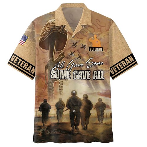 Men's Shirt Soldier Turndown Street Casual 3D Button-Down Tops Casual Fashion Breathable Comfortable Brown
Men's Shirt Soldier Turndown Street Casual 3D Button-Down Tops Casual Fashion Breathable Comfortable Brown
