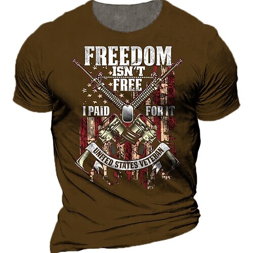 Men's Unisex T shirt Tee 3D Print Graphic Prints Weapon Letter Crew Neck Street Daily Print Short Sleeve Tops Casual Designer Big and Tall Sports Army Green Brown
Men's Unisex T shirt Tee 3D Print Graphic Prints Weapon Letter Crew Neck Street Daily Print Short Sleeve Tops Casual Designer Big and Tall Sports Army Green Brown