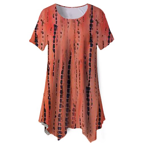 Mujer Talla extra Tops Blusa Camisa Tie-dye Estampado Manga Corta Cuello redondo Ropa de calle Diario Festivos Jersey de algodón spandex Primavera Verano Blanco Naranja / Talla Grande / Talla Grande
Mujer Talla extra Tops Blusa Camisa Tie-dye Estampado Manga Corta Cuello redondo Ropa de calle Diario Festivos Jersey de algodón spandex Primavera Verano Blanco Naranja / Talla Grande / Talla Grande