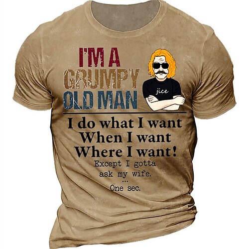 Men's Unisex T shirt 3D Print Cartoon Graphic Prints Letter Crew Neck Street Daily Print Short Sleeve Tops Casual Designer Big and Tall Sports Khaki Dark Gray
Men's Unisex T shirt 3D Print Cartoon Graphic Prints Letter Crew Neck Street Daily Print Short Sleeve Tops Casual Designer Big and Tall Sports Khaki Dark Gray