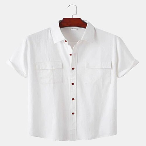 Men's Shirt Solid Colored Turndown Street Casual Button-Down Short Sleeve Tops Casual Fashion Breathable Comfortable Green White Blue
Men's Shirt Solid Colored Turndown Street Casual Button-Down Short Sleeve Tops Casual Fashion Breathable Comfortable Green White Blue