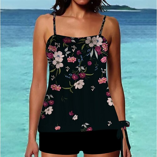 Mulheres Roupa de Banho Tankini 2 partes Normal roupa de banho Cintura alta Estampa floral Preto Acolchoado Com Alças Fatos de banho Esportivo Férias Sensual / novo
Mulheres Roupa de Banho Tankini 2 partes Normal roupa de banho Cintura alta Estampa floral Preto Acolchoado Com Alças Fatos de banho Esportivo Férias Sensual / novo