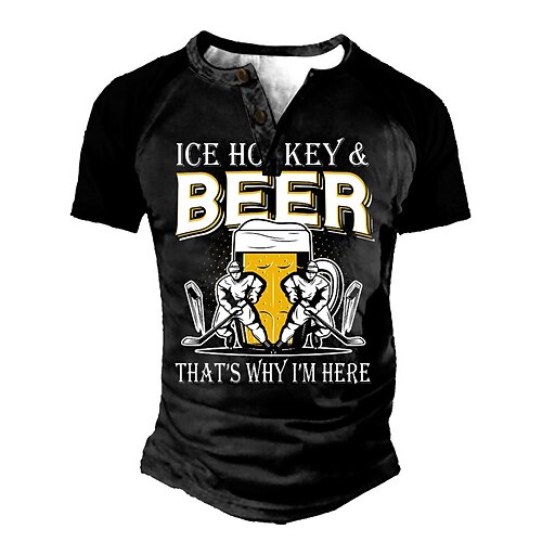 Men's Henley Shirt Tee T shirt Tee 3D Print Graphic Beer Letter Plus Size Henley Daily Sports Patchwork Button-Down Short Sleeve Tops Basic Casual Classic Designer Black Army Green Dark Gray
Men's Henley Shirt Tee T shirt Tee 3D Print Graphic Beer Letter Plus Size Henley Daily Sports Patchwork Button-Down Short Sleeve Tops Basic Casual Classic Designer Black Army Green Dark Gray
