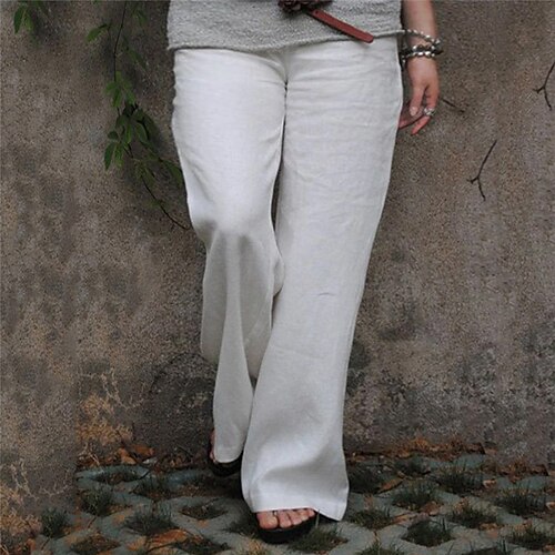 Women's Plus Size Chinos Pants Solid Color Basic Casual Casual Daily Natural Full Length Spring Fall White Black Gray L XL XXL 3XL / Cotton
Women's Plus Size Chinos Pants Solid Color Basic Casual Casual Daily Natural Full Length Spring Fall White Black Gray L XL XXL 3XL / Cotton