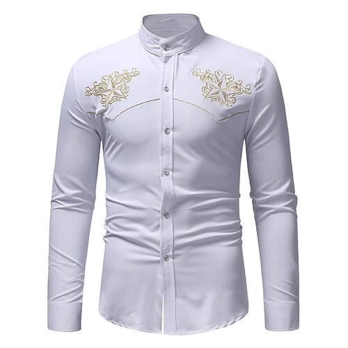 Men's Shirt Floral Turndown Street Casual Button-Down Long Sleeve Tops Casual Fashion Breathable Comfortable White Black Navy Blue
Men's Shirt Floral Turndown Street Casual Button-Down Long Sleeve Tops Casual Fashion Breathable Comfortable White Black Navy Blue