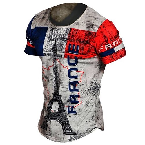 Men's Unisex T shirt 3D Print Eiffel Tower Graphic Prints Crew Neck Street Daily Print Short Sleeve Tops Casual Designer Big and Tall Sports Gray
Men's Unisex T shirt 3D Print Eiffel Tower Graphic Prints Crew Neck Street Daily Print Short Sleeve Tops Casual Designer Big and Tall Sports Gray
