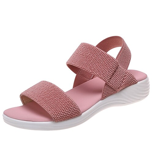 Women's Sandals Flat Heel Peep Toe Tissage Volant Elastic Band Fall Summer Solid Colored Black Gray Rosy Pink
Women's Sandals Flat Heel Peep Toe Tissage Volant Elastic Band Fall Summer Solid Colored Black Gray Rosy Pink