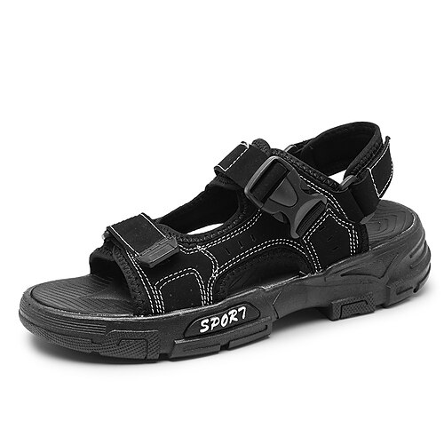 Men's Sandals Flat Sandals Casual Athletic Walking Shoes PU Black Brown Summer
Men's Sandals Flat Sandals Casual Athletic Walking Shoes PU Black Brown Summer