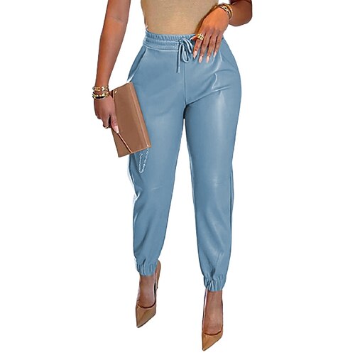 Women's Fashion Jogger Chinos Elastic Drawstring Design Ankle-Length Pants Casual Weekend Micro-elastic Solid Color PU Comfort Mid Waist Blue Black Khaki Red S M L XL XXL
Women's Fashion Jogger Chinos Elastic Drawstring Design Ankle-Length Pants Casual Weekend Micro-elastic Solid Color PU Comfort Mid Waist Blue Black Khaki Red S M L XL XXL