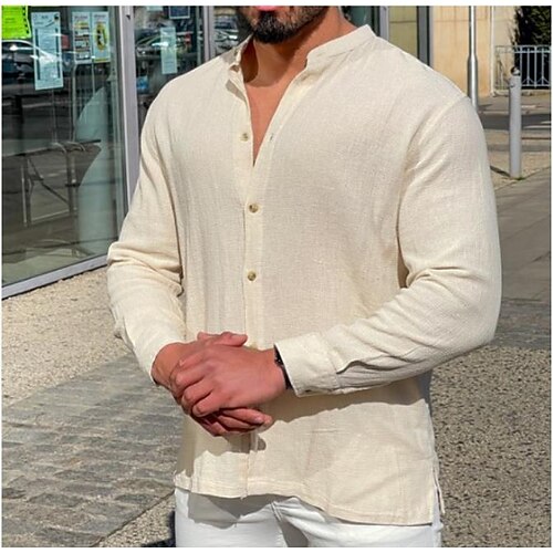Men's Shirt Dress Shirt Solid Colored Turndown White Outdoor Casual Long Sleeve Button-Down Clothing Apparel Fashion Casual Breathable Comfortable
Men's Shirt Dress Shirt Solid Colored Turndown White Outdoor Casual Long Sleeve Button-Down Clothing Apparel Fashion Casual Breathable Comfortable
